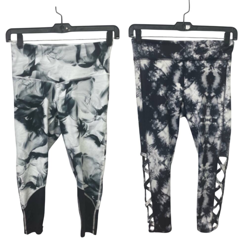Lot of 2 Vogo Athletica & Zella Medium Stretch Polyester Athletic Ankle Leggings